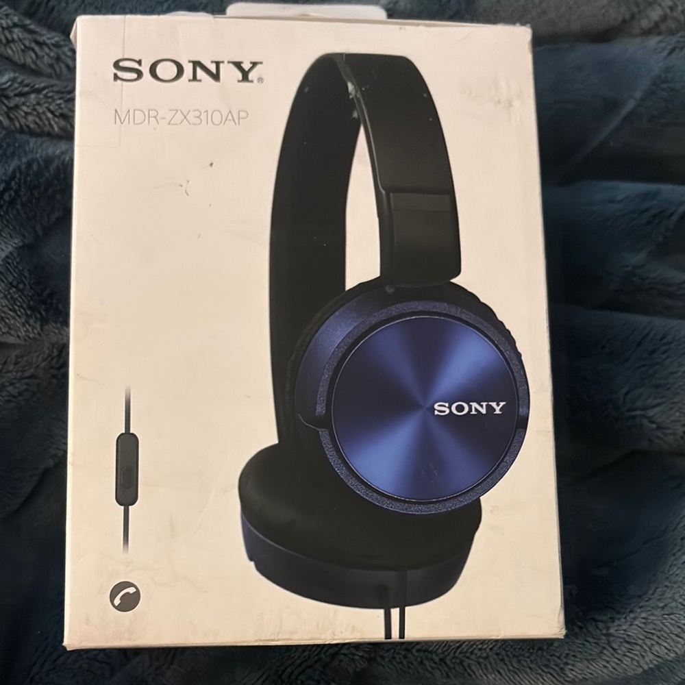 Sony Over-Ear Headphones - Black and Blue